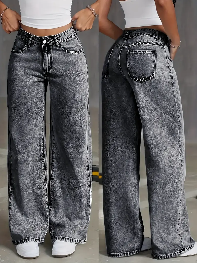 Jean Droit Taille Haute Femme